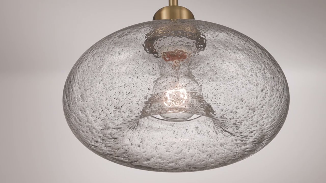 Video 1 Watch Possini Euro Vacquer 1Soft Gold and Glass Mini Pendant Light