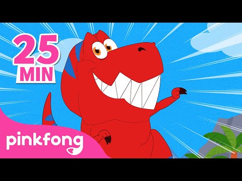 Tiranosaurio Rex y muchas más | Canciones y Cuentos de Dinosaurios | +Recopilación | Pinkfong