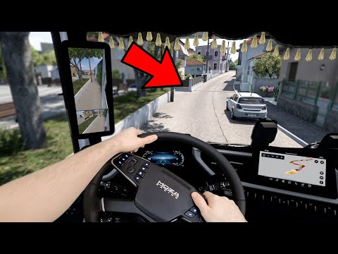 POV on very NARROW roads of Greece | Euro Truck Simulator 2 gameplay with MOZA TSW | Real Hands