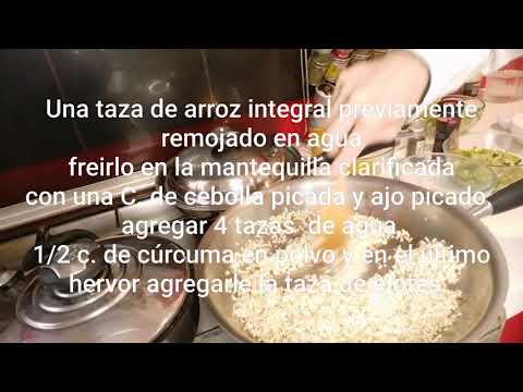 ARROZ CON CURCUMA, SOPA DE GARBANZO Y ENSALADA