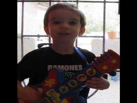 The Ramones Blitzkrieg Bop Covered by a 2 year old