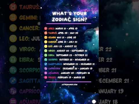 Zodiac Sign Dates ⭐