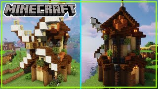 【マイクラ/Minecraft】簡単でオシャレな風車の作り方！