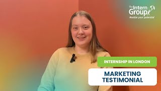 Internship in London - Marketing - Marina Testimonial