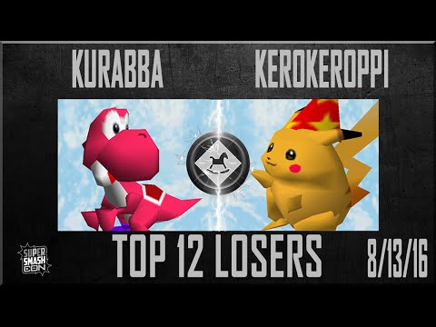 SSC 2016 - Kurabba (Yoshi) Vs. KeroKeroppi (Pikachu) Super Smash Bros Loser Top 12 - Smash 64
