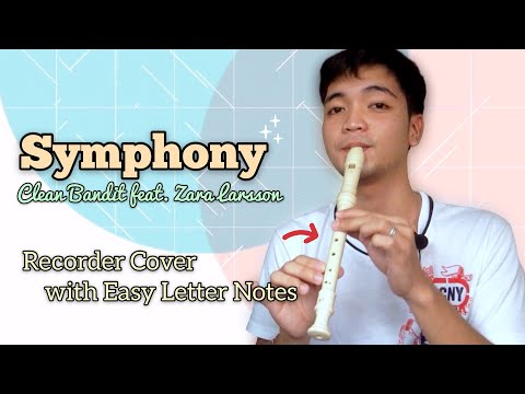 SYMPHONY (Clean Bandit feat. Zara Larsson) Recorder Cover with Letter Notes | Easy Flute Notes