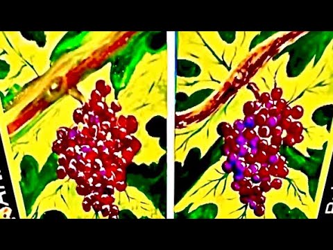 Acrylic Painting Botanical Grape Vines Quick Simple Tutorial | Paint with RubyKaurSingh 🎨❤️🖌