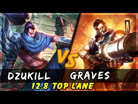 Dzukill - Yasuo vs Graves TOP Patch 12.8 - Yasuo Gameplay