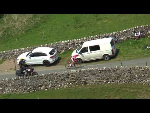 Tour de Yorkshire 2018; 'Cote de Park Rash' Leading pair; Stephane Rossetto and Max Steadman