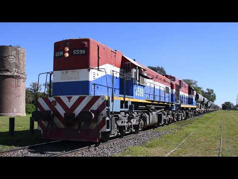 [4K] Lindo, variado y colorido tren de NCA con destino a Rosario pasando por Marcos Juárez!!!!!!