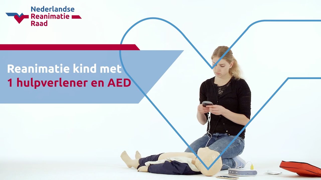 Reanimatie kind met 1 hulpverlener en AED