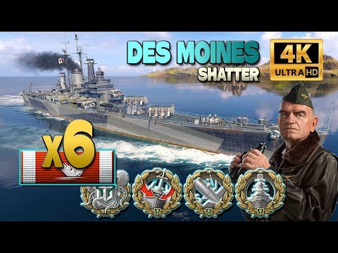 DES MOINES on map Shatter: Action rich #1 - World of Warships