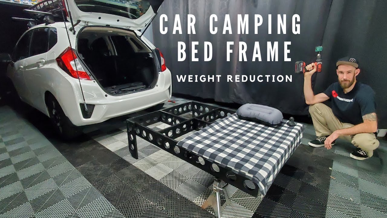Car Camping Sleeping Platform Weight Reduction - Honda Fit Camper - Ultralight Car Camping Bed Frame
