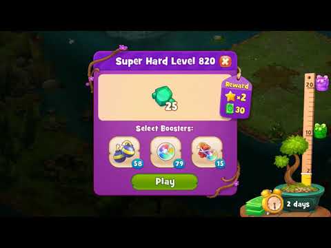 Gardenscapes Level 820 With No Boosters - Super Hard Level