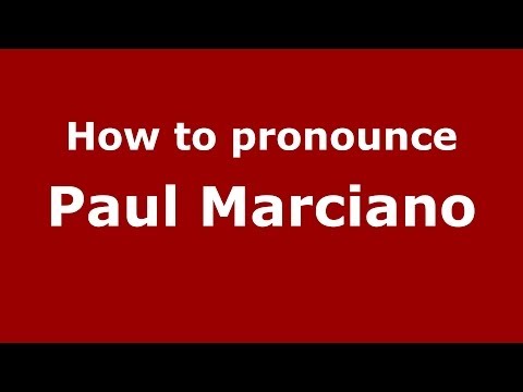 How to pronounce Paul Marciano (Arabic/Morocco) - PronounceNames.com