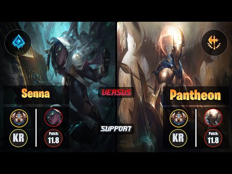Challenger SENNA [Glacial Augment] (Support) VS  PANTHEON - Challenger KR Patch 11.8