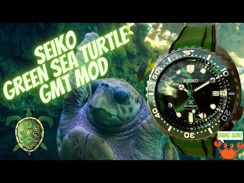 Seiko Mod - SPB207 Green Sea Turtle NH34 GMT Mod #seiko #watch