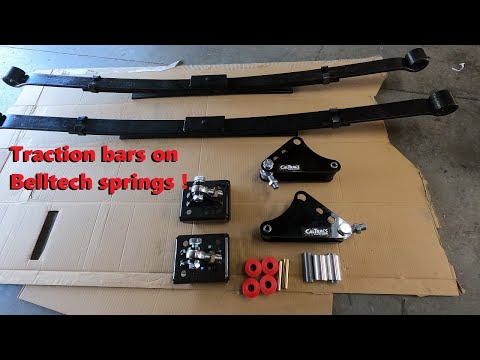 Installing Calvert Racing CalTracks traction bars on 88-98 Chevy C1500 with Belltech leaf springs