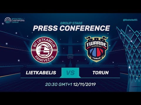 Lietkabelis v Polski Cukier Torun - Press Conference -Basketball Champions League 2019-20