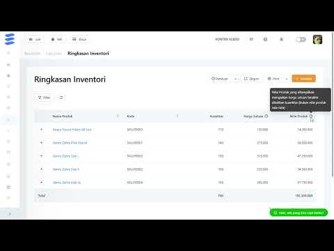 PENAMBAHAN TOOLTIP HARGA SATUAN DAN NILAI PRODUK DI LAPORAN RINGKASAN INVENTORI FIFO