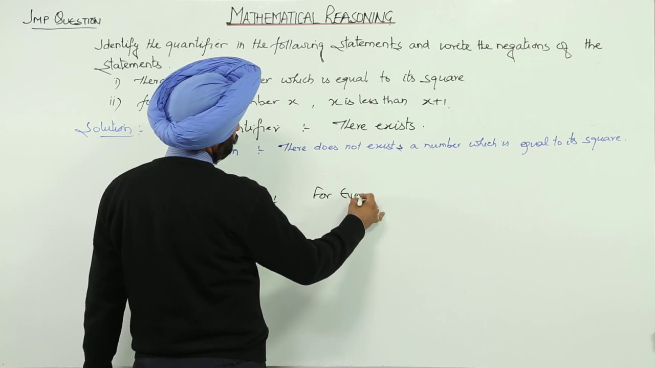 Free Topic l ICSE l CLASS 11 l MATH l MATHEMATICAL REASONING l Important Question Quantifier l L8
