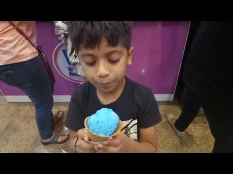 Ridaan 6.2yrs eating blue ice-cream
