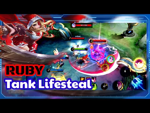 TANK MONSTER !! RUBY QUEEN OF LIFESTEAL | RUBY GAMEPLAY | MOBILE LEGENDS