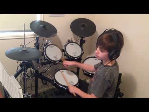 Gorillaz - Feel Good Inc Drum Cover by 11 Year Old Drummer