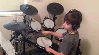 Gorillaz - Feel Good Inc Drum Cover by 11 Year Old Drummer