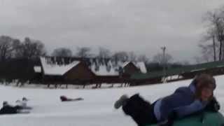 preview picture of video 'Snow Tubing at Ski Liberty, PA, tube riders point of view.'