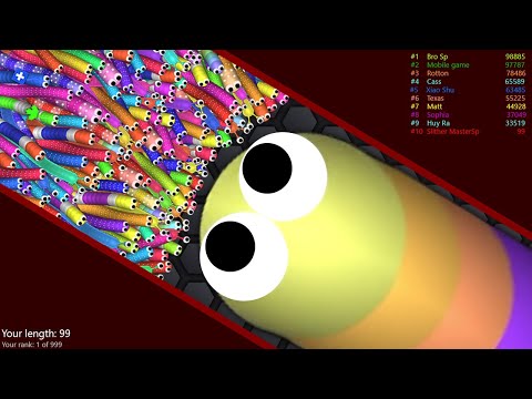 Slither.io A.I. 100,000+ Score Epic Slitherio Best Gameplay! #252