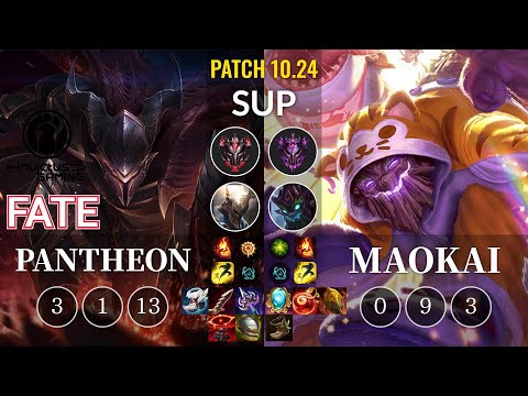 IG Fate Pantheon vs Maokai Sup - KR Patch 10.24