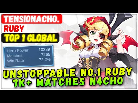 Unstoppable No.1 Ruby 7K+ Matches N4cho [ Top 1 Global Ruby ] Tensionacho. - Mobile Legends Build