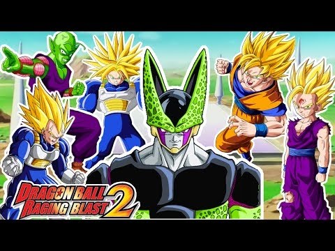 Dragon Ball Raging Blast 2: Cell Vs Goku, Gohan, Vegeta, Trunks, Piccolo