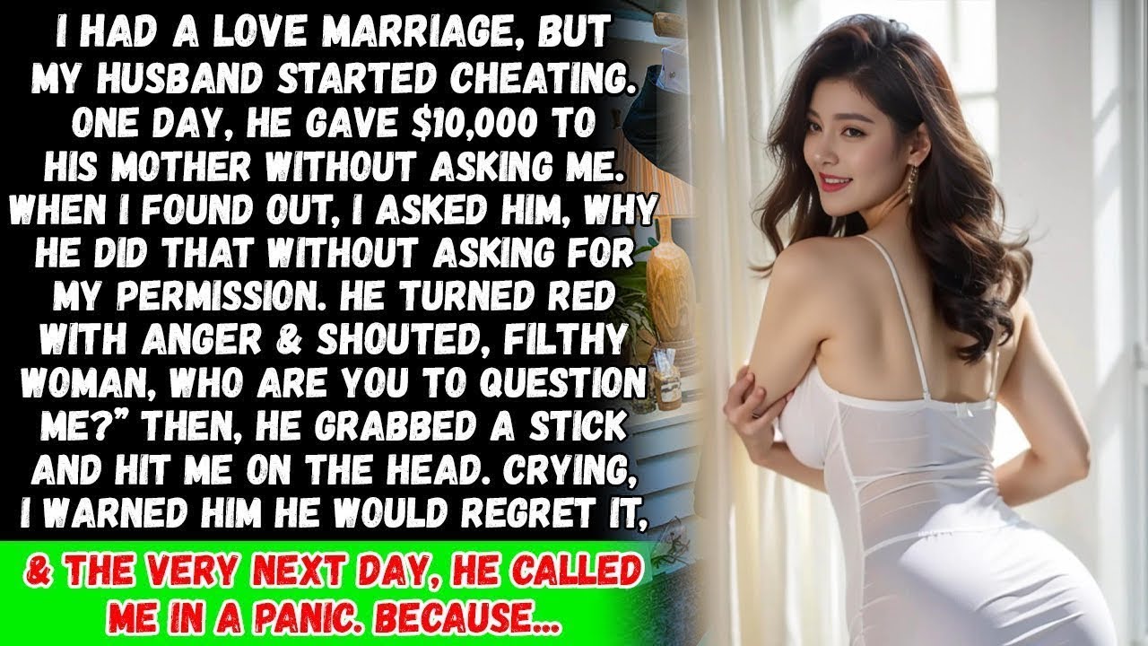 My Husband Hit Me on the Head with a Stick After I Asked About Missing $10,000, But Next Day He..