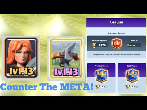 Push Hard On Ladder w/ Icebow Valkyrie Deck! - Clash Royale