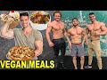 WHAT WE EAT IN A DAY FOR VEGAN MUSCLE | ft. Simnett Nutrition & Brian Turner