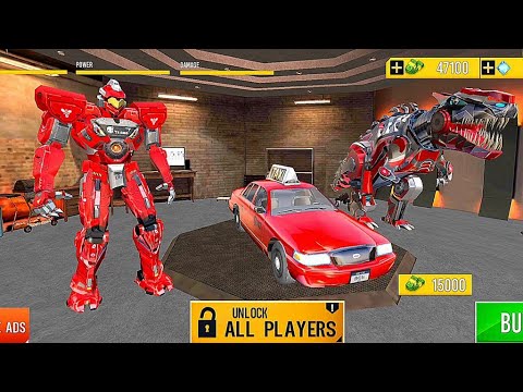 Wars Of Robot Transform Game: Car Robot Game Battle - Red Robot Dino - Android Gameplay