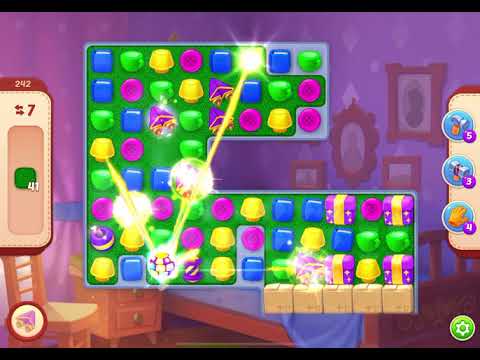 HomeScapes Level 242 no boosters (18 moves)