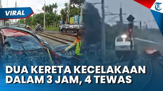 2 Kecelakaan Kereta dalam 3 Jam! 4 Orang Tewas di Jalur Prambanan Klaten: Mobil & Motor Terbalik