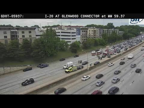 All lanes of I-20 west close in Atlanta following multi-vehicle crash involving injuries
