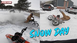 Dirt Bikes in Snow Storm | Sur-Ron Absolutely RIPS