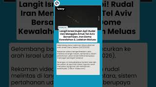 Mencekam! Langit Israel Utara Memerah, Pencegat Kejar Rudal Iran, Ledakan Dahsyat Warnai Malam