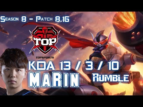 TOP MaRin RUMBLE vs KAYLE Mid - Patch 8.16 KR Ranked