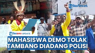 Mahasiswa Papua Sempat Diadang Aparat Kepolisian saat Aksi Demo Tolak Tambang di Raja Ampat