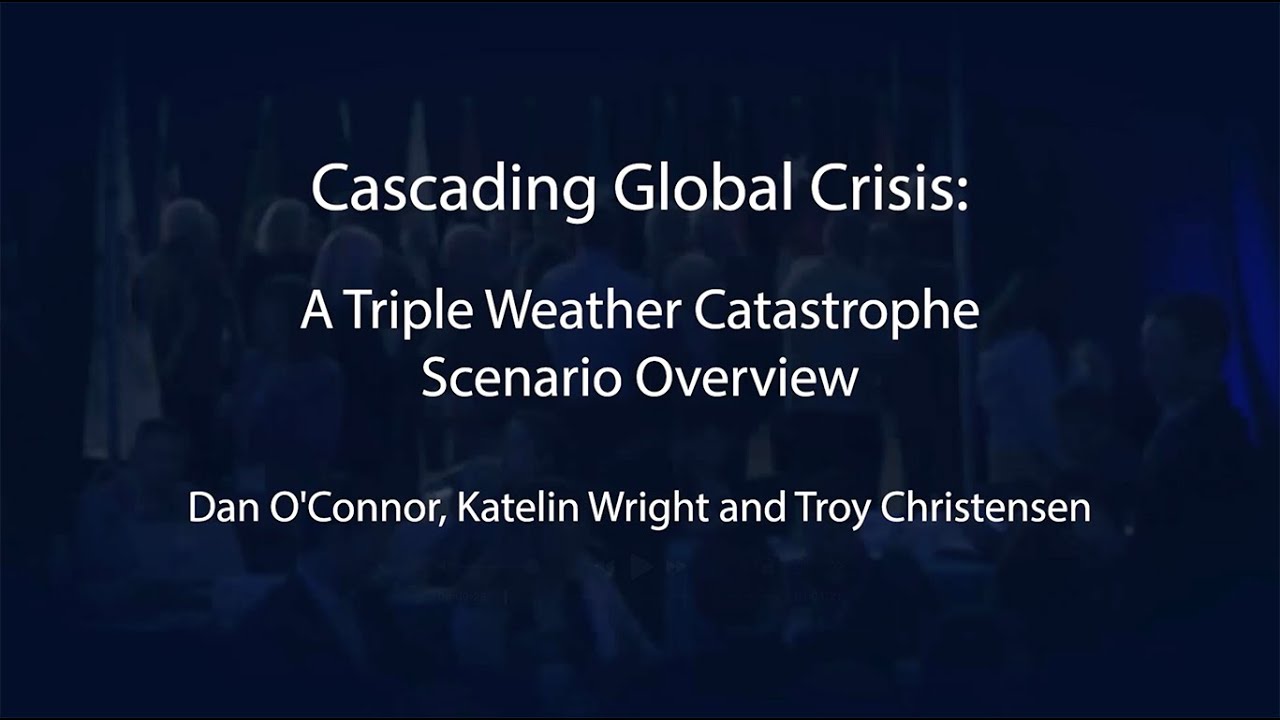 Cascading Global Crisis: A Triple Weather Catastrophe Scenario Overview