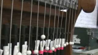 Michael Hearst rehearsing theremin with the LEMUR robots.