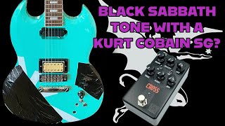 Video thumbnail for Can a Kurt Cobain SG Sound Like Black Sabbath? | Master Effects Cross Pedal by NirvanaGuitars