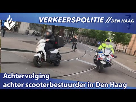 Achtervolging achter scooter / scooter chase