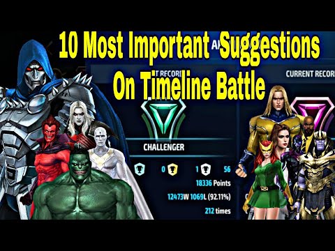 10 Suggestions On Timeline Battle | How To Win All Matches in Timeline Battle? - Marvel Future Fight